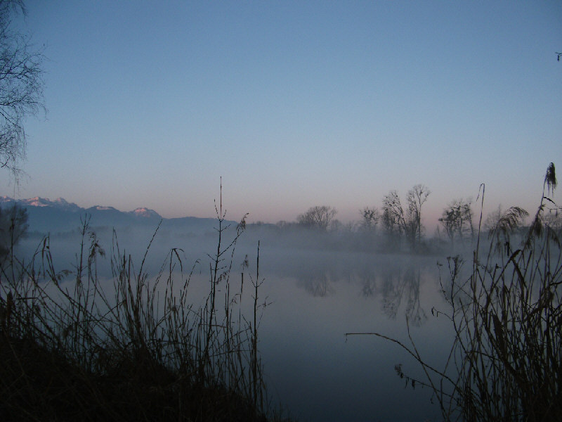 Happinger See in der Morgenr&ouml;te