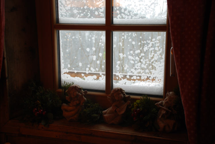 Fenster mit Eisblumen